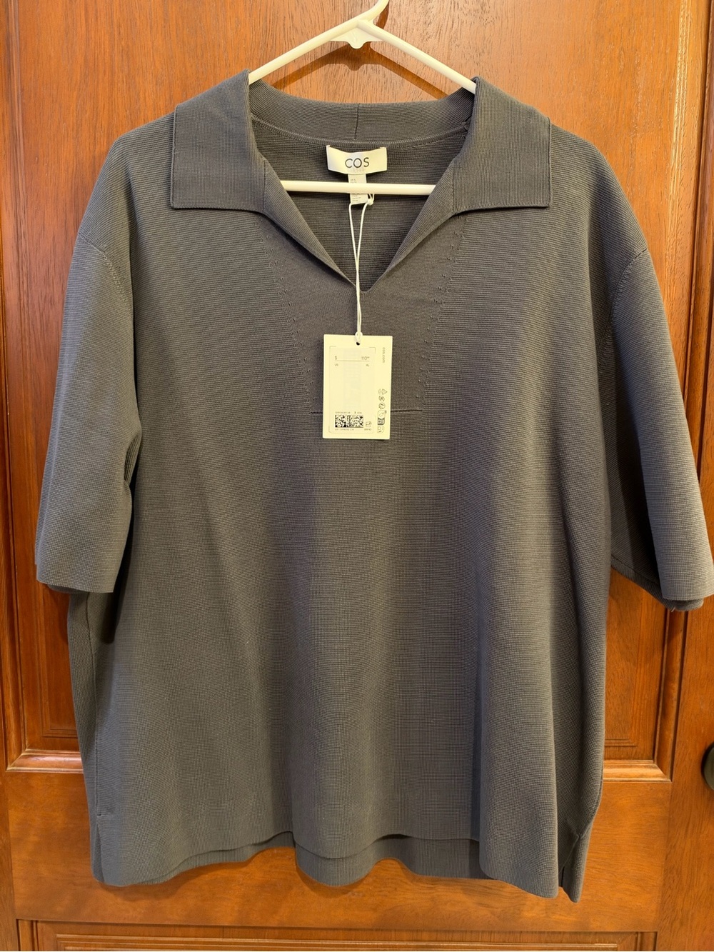 COS Milano-Knit cotton polo shirt